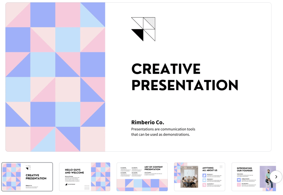 about me presentation template canva