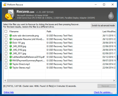 recuva recovery software for pc