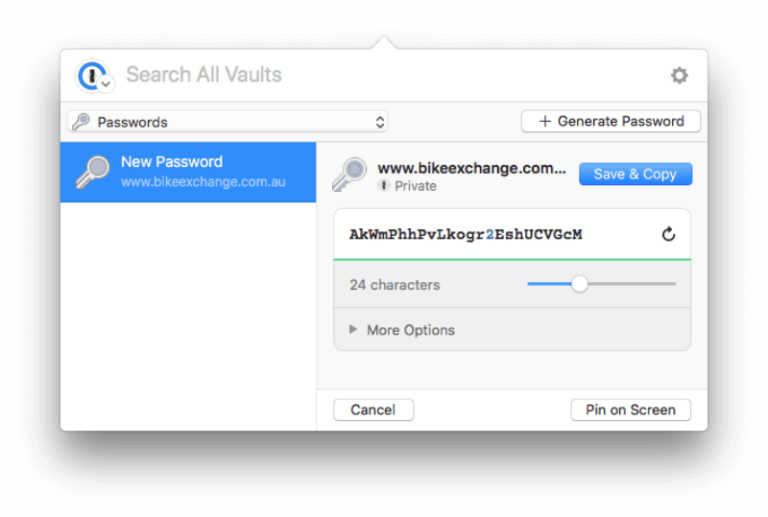 1password generate password