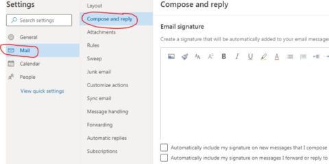 how to add email signature outlook
