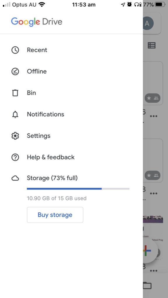 google drive backup and sync iphone