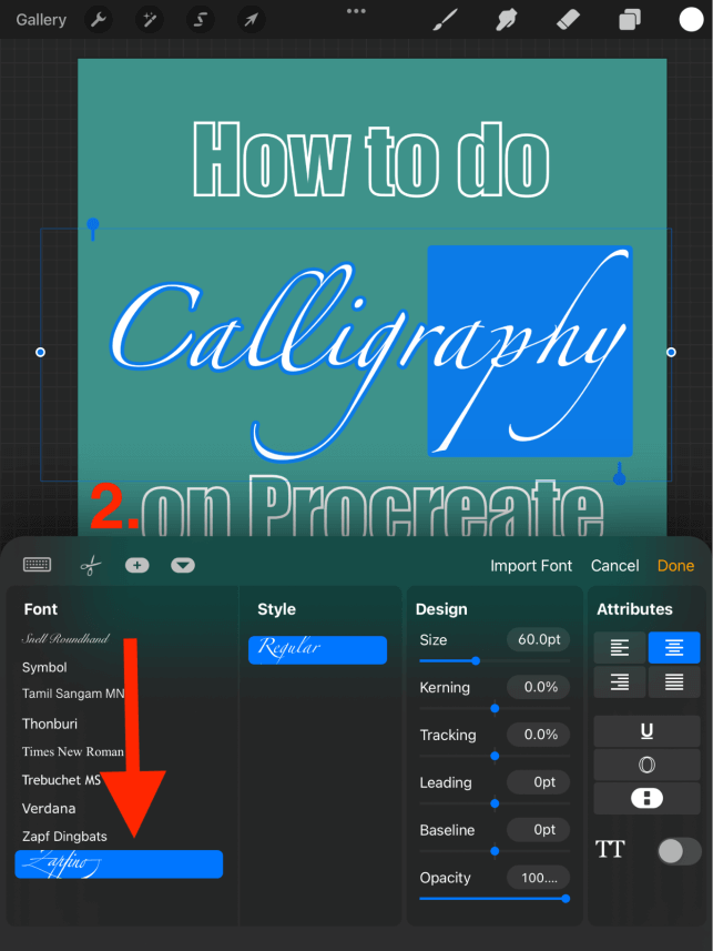 3 Ways To Do Calligraphy On Procreate Step by Step 