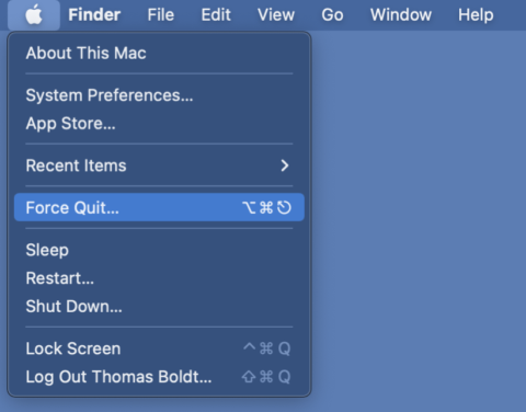 force quit mac shortcut