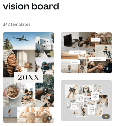 how do you make a vision board on canva