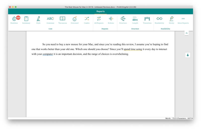 review word document on mac for grammar and spelling