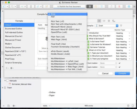 negatives about writeitnow 5 vs scrivener