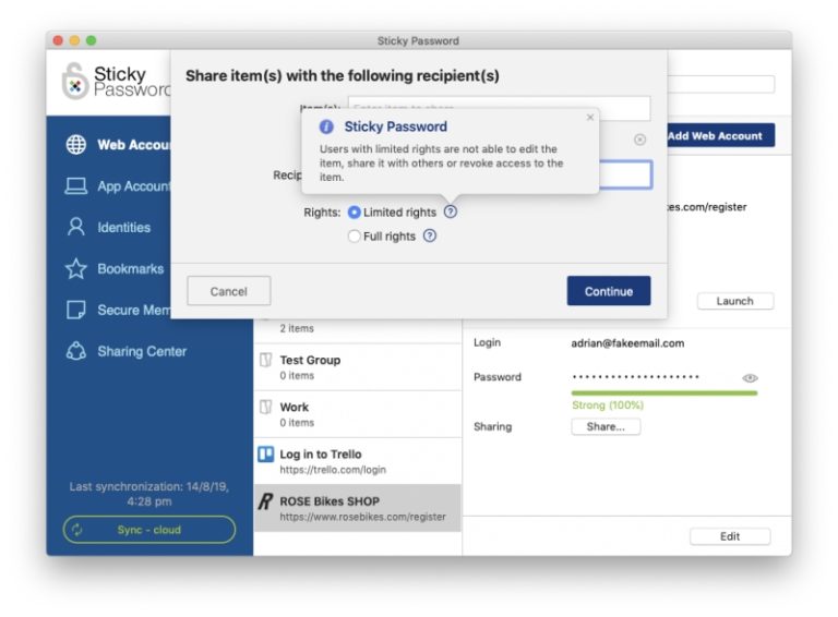 sticky password slow