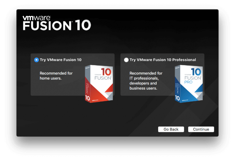 vmware fusion windows 10