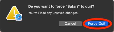 safari won't quit