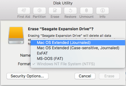 how to partition external drive on mac so windows read