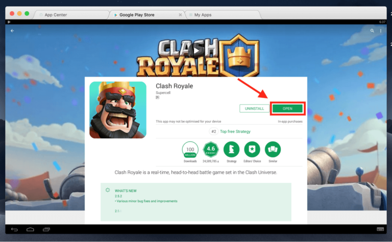 typing clash royale bluestacks mac