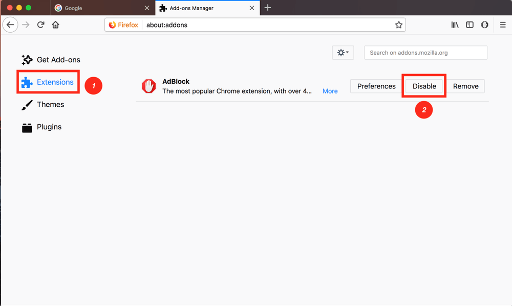 adblock for firefox not working