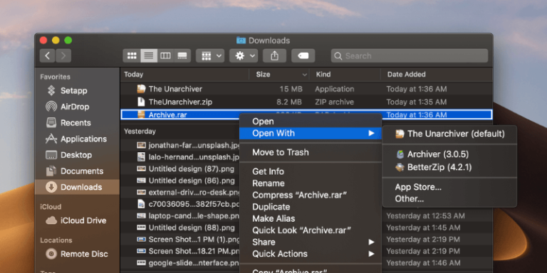 how can i open rar file on mac