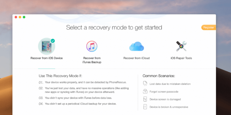 PhoneRescue for iOS instal the new version for mac