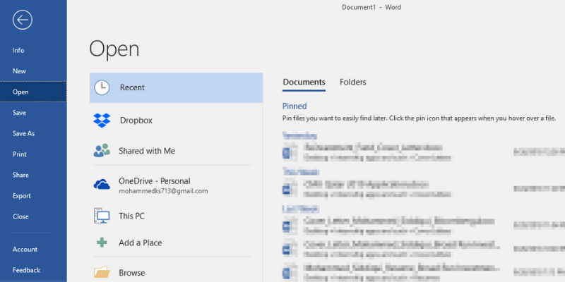 how to find unsaved documents in word 2016