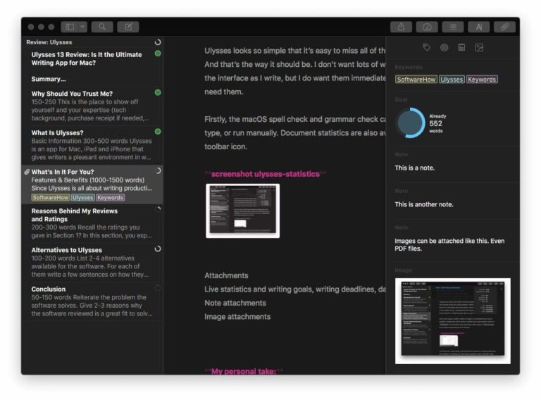 ulysses vs scrivener