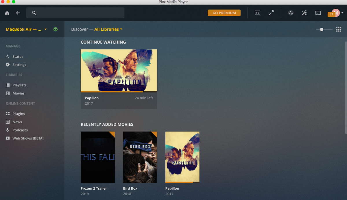 what is the standard movie viewer for mac